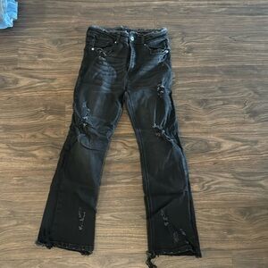 Western style black jeans